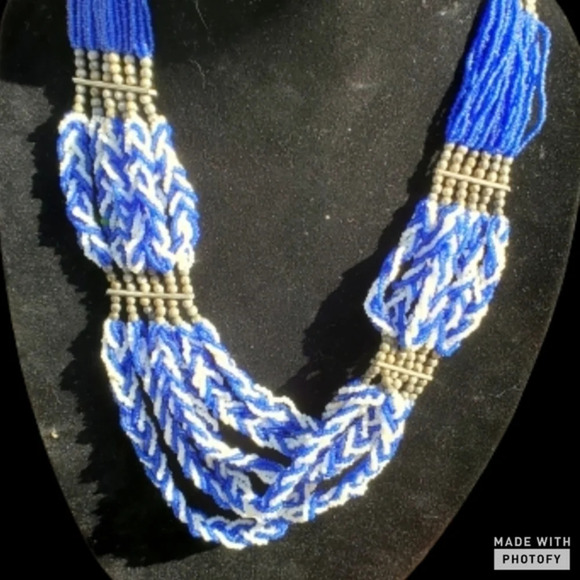 Vintage Seedbead Tribal Necklace NEW - Picture 6 of 6